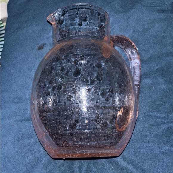 Elegant Glass Art Pitcher - Picture 1 of 5